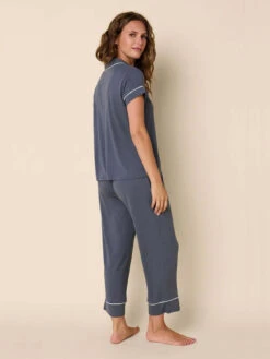 Cat's Pajamas - Classic Pima Knit Capri Pajama Set -Nic Zoe Fashion Store 225859GRHGRPRODUCT 02
