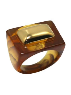 Lucas Jack - Rectangle Tortoise Block Ring