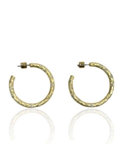 Tat2 Designs - 1.5" Gold Pavia Hoop Earrings