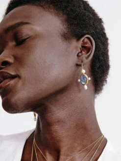 Chan Luu - Kyanite And Pearl Earrings