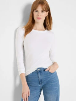 Perfect Knit Rib Long Sleeve Crew Tee