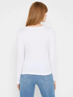 Perfect Knit Rib Long Sleeve Crew Tee -Nic Zoe Fashion Store F251025 PWH PRODUCT 04