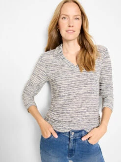 Rope Shimmer Polo Top