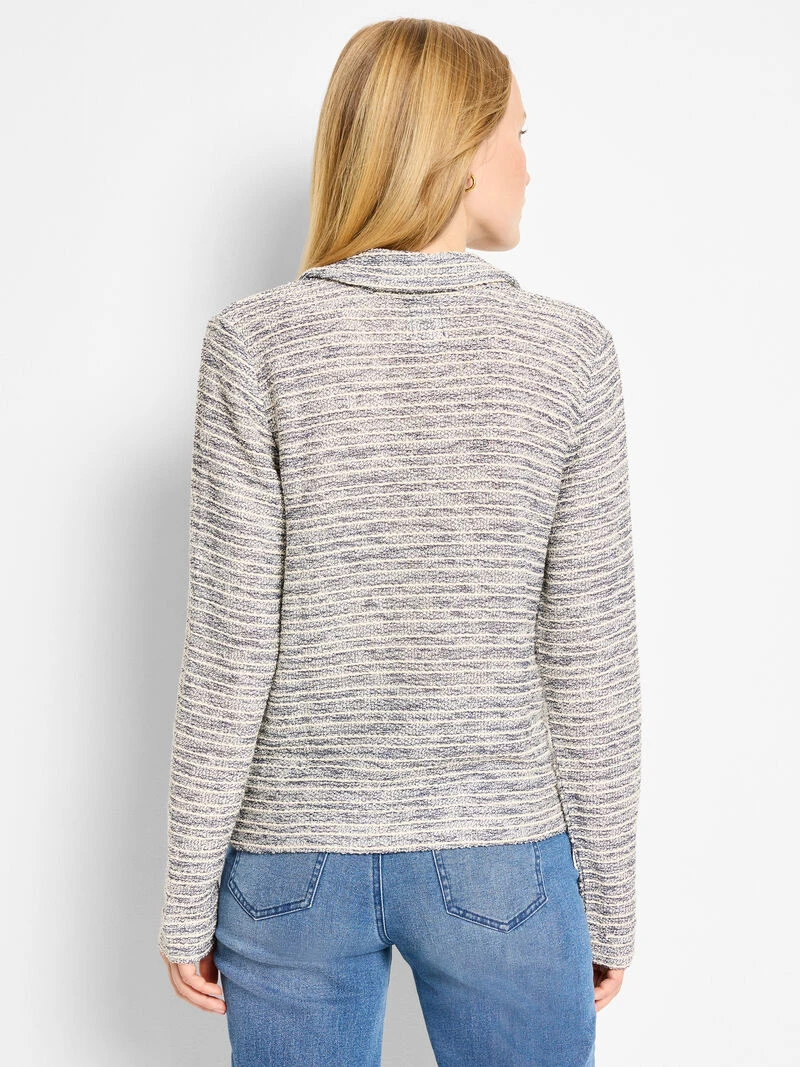 Rope Shimmer Polo Top 6 Rope Shimmer Polo Top - Image 4