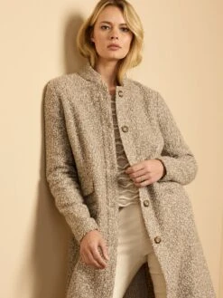 Sherpa Tweed Knit Topcoat