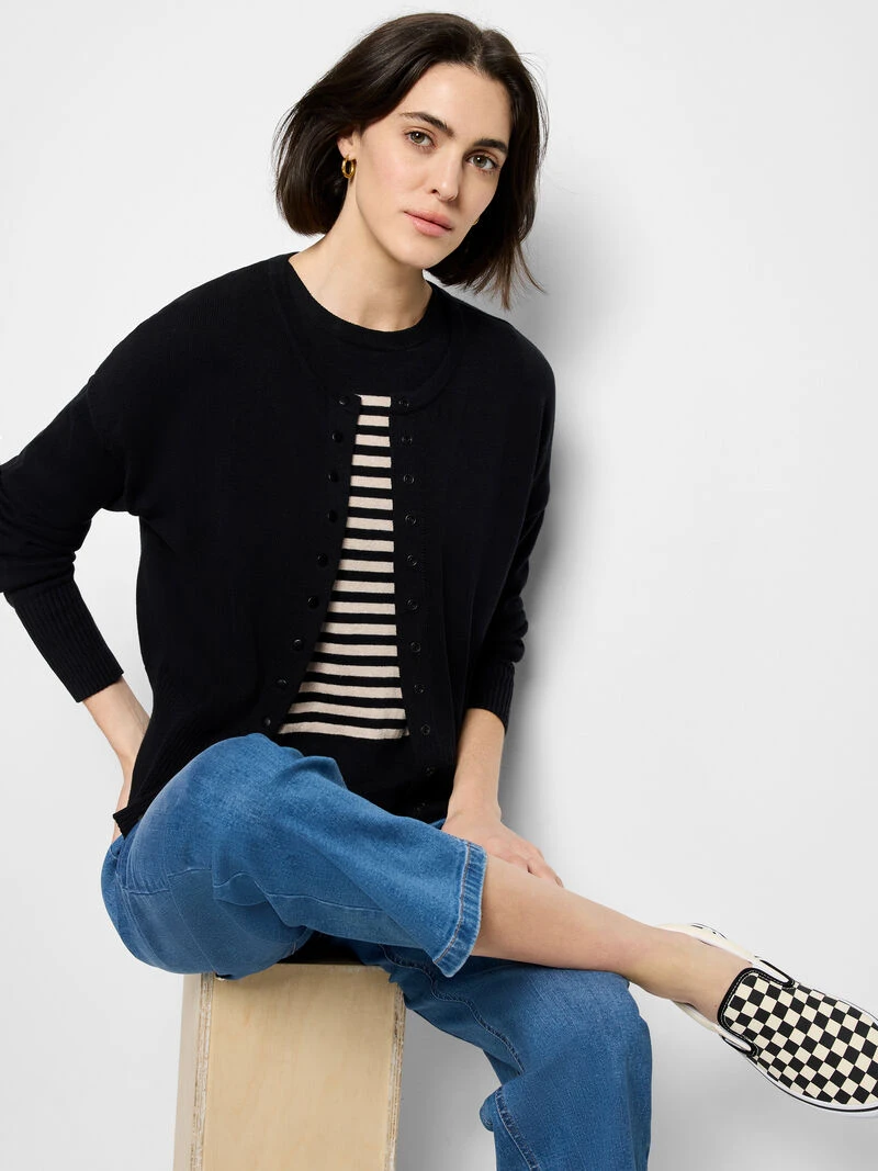 Snap It Up Pure Cotton Cardigan 3 Snap It Up Pure Cotton Cardigan