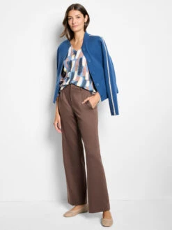 Brushstrokes Waffle V-Neck Sweater -Nic Zoe Fashion Store F251110 NUM PRODUCT 02