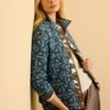 Quilted Faux Leather Trim Jacket -Nic Zoe Fashion Store F251113BLTPRODUCT 01A