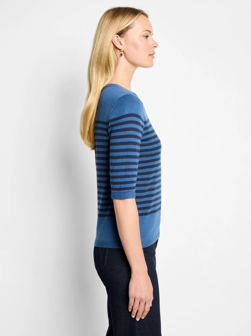 Stripe Pure Cotton Sweater Tee 5 Stripe Pure Cotton Sweater Tee - Image 3