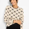 Geo Argyle Doubleknit Sweater -Nic Zoe Fashion Store F251125 NUM PRODUCT 01