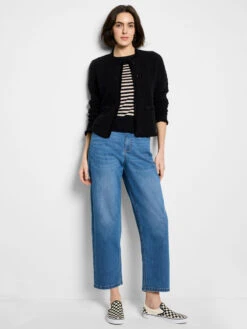 Fringe Mix Femme Knit Jacket -Nic Zoe Fashion Store F251147 BLX PRODUCT 02