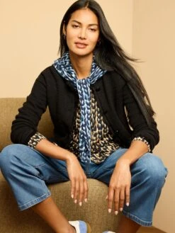 Fringe Mix Femme Knit Jacket -Nic Zoe Fashion Store F251147BLXPRODUCT 06A