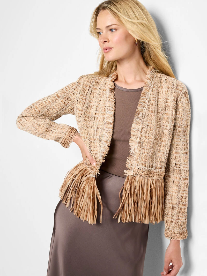 Iconic Cork Fringe Knit Jacket 5 Iconic Cork Fringe Knit Jacket - Image 3