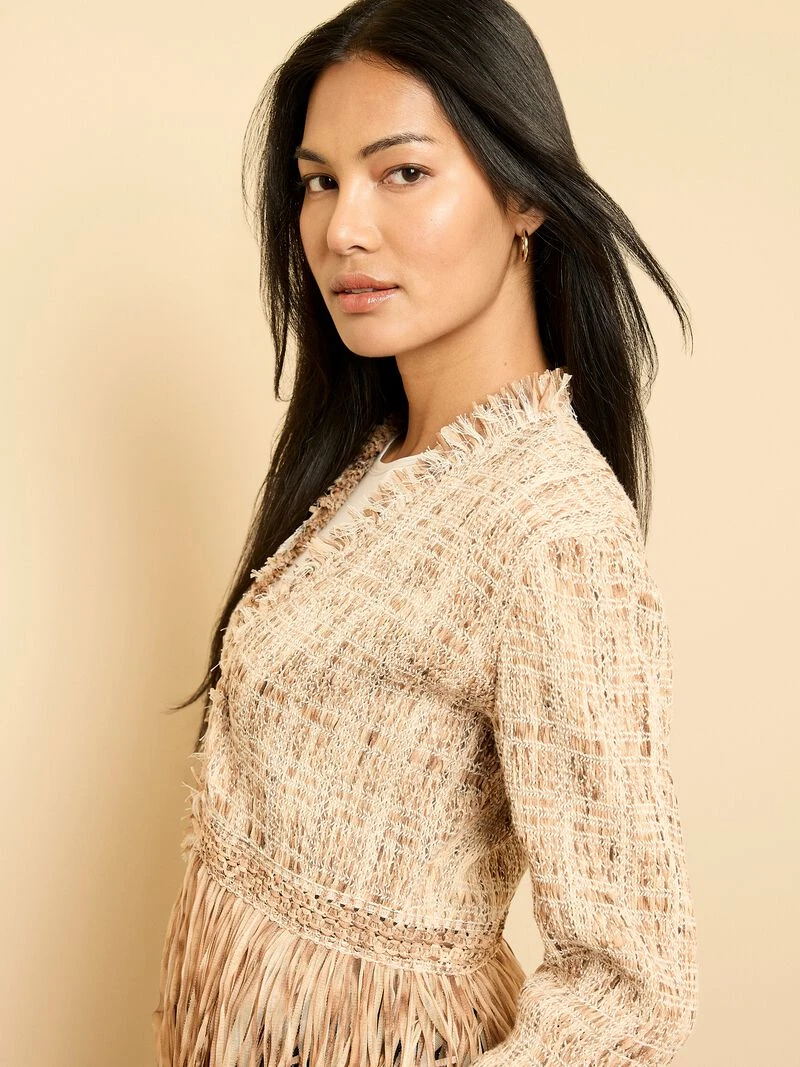 Iconic Cork Fringe Knit Jacket 4 Iconic Cork Fringe Knit Jacket - Image 2