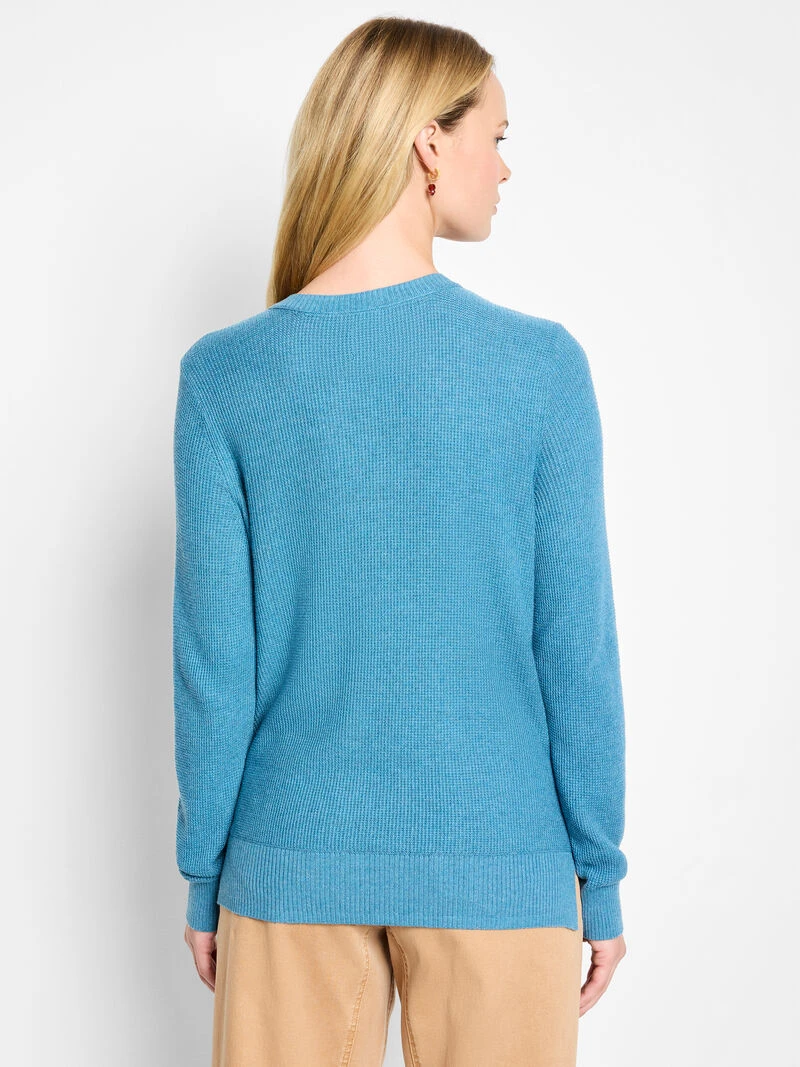 Waffle Stitch V-Neck Sweater 7 Waffle Stitch V-Neck Sweater - Image 5