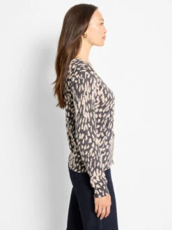 Wild Dot Buttoned Up Pullover Sweater -Nic Zoe Fashion Store F251176 NUM PRODUCT 03
