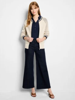 Cotton Mesh Zipped Up Cardigan 7 Cotton Mesh Zipped Up Cardigan -Nic Zoe Fashion Store F251187 NUM PRODUCT 02