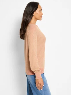 Textured Cotton Sweater -Nic Zoe Fashion Store F251189 RED PRODUCT 03