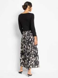 Onyx Print Kyrie Dress 11 Onyx Print Kyrie Dress -Nic Zoe Fashion Store F251221 BLM PRODUCT 04