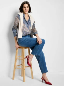 Monogram Mix Top -Nic Zoe Fashion Store F251600 BLT PRODUCT 02