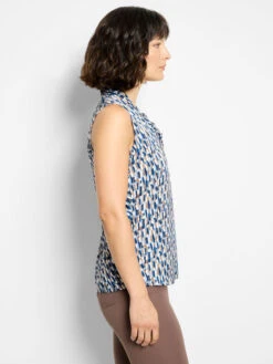 Brushstrokes Ruffled Around Top -Nic Zoe Fashion Store F251614 NUM PRODUCT 03