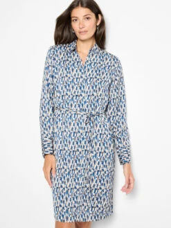 Brushstrokes Long Sleeve Devon Dress
