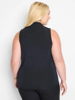 Knit Crepe Ruffle Tank -Nic Zoe Fashion Store M251057WBLXPRODUCT 04