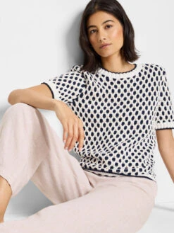 Geo Tuck Stitch Sweater Tee