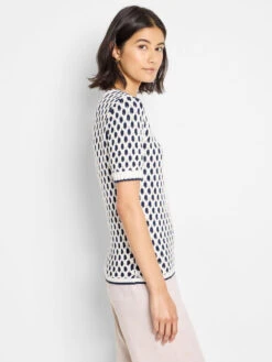 Geo Tuck Stitch Sweater Tee -Nic Zoe Fashion Store M251127IMIPRODUCT 03