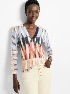 Criss Cross Cotton Slub Sweater