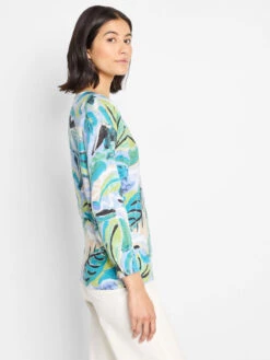 Island Beat Cotton Slub Sweater -Nic Zoe Fashion Store M251152BLTPRODUCT 03