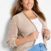 Mesh Cocoon Cardigan 2 Mesh Cocoon Cardigan -Nic Zoe Fashion Store M251182WCHSPRODUCT 01