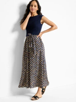 Pebble Dream Mixed Media Dress