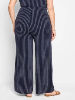 30" Destination Stripe Wide-Leg Knit Pant -Nic Zoe Fashion Store M251320IMIPRODUCT 04