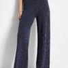 27" Destination Stripe Wide-Leg Knit Pant