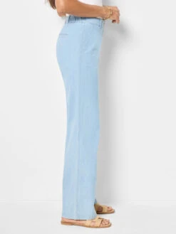 31" Denim Linen Wide-Leg Pant -Nic Zoe Fashion Store M251829MDWPRODUCT 03