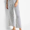 28" Pinstripe Gauze Wide-Leg Pant