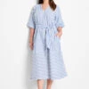 Double Gauze Mixed Stripe Dress -Nic Zoe Fashion Store M251916WBLTPRODUCT 01