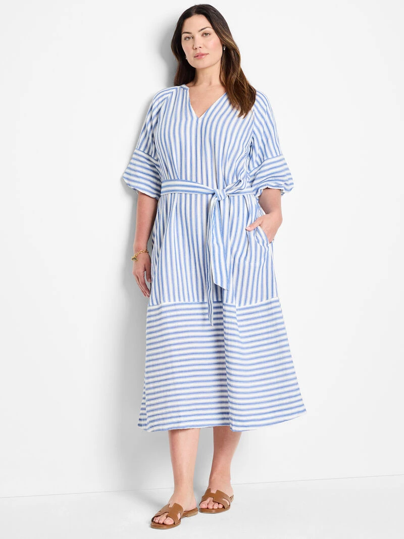 Double Gauze Mixed Stripe Dress 3 Double Gauze Mixed Stripe Dress