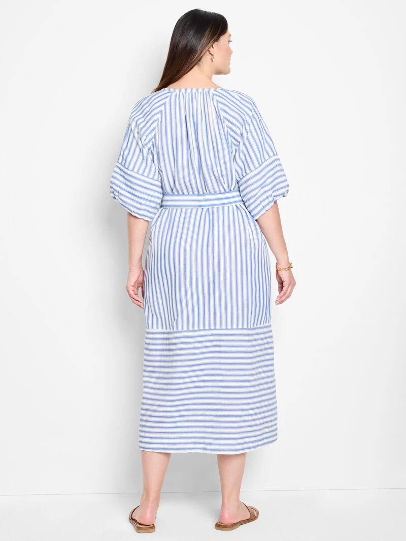 Double Gauze Mixed Stripe Dress 5 Double Gauze Mixed Stripe Dress - Image 3