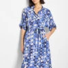 Shibori Stone Belted Devon Dress