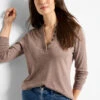 NZT Long Sleeve Henley Tee -Nic Zoe Fashion Store NZTF252080 COC PRODUCT 01