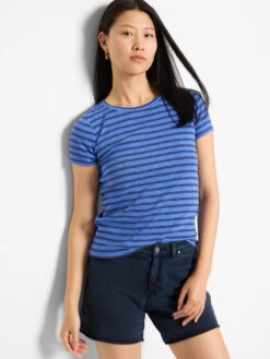 NZT Short Sleeve Crew Neck Striped Tee