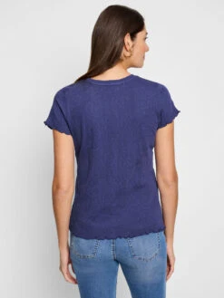 NZT Lace Knit T-Shirt -Nic Zoe Fashion Store NZTS252099 DUK PRODUCT 04