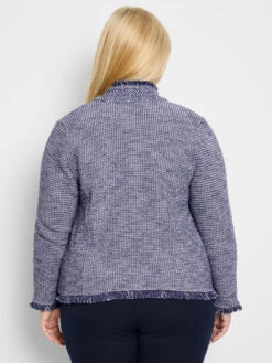 Notch Collar Fringe Mix Knit Jacket 9 Notch Collar Fringe Mix Knit Jacket -Nic Zoe Fashion Store S251120WIGXPRODUCT 04