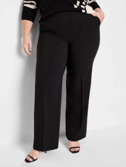 31" Stretch Knit Suiting Lenox Wide-Leg Pant