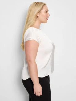 Day Gloss Woven Tee -Nic Zoe Fashion Store S251606WCLCPRODUCT 03